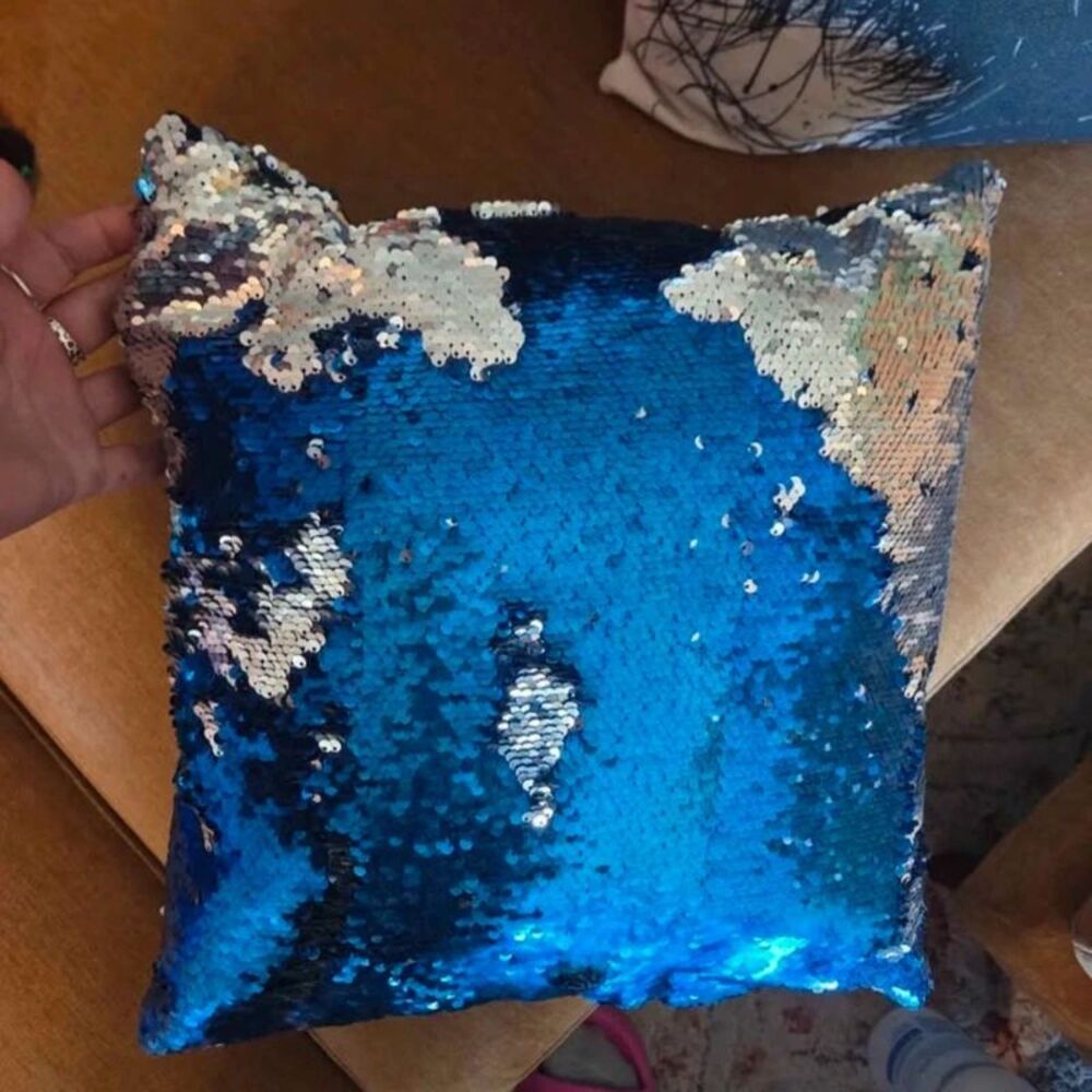 Reversible Sequin Throw Pillows - Set of 3